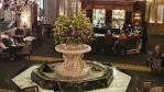 The fountain in the lobby